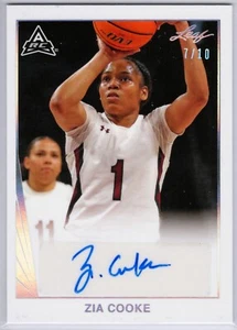 ZIA COOKE 2021-22 Leaf Memories ARC automático/10 Carolina del Sur gamecocks la sparks - Imagen 1 de 2