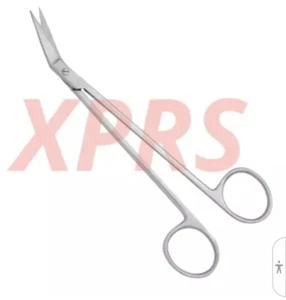 Locklin Scissors, 6.25", Angled on Side 25 Degrees, Serrated, Premium German St. - Picture 1 of 1