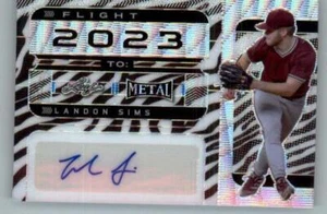 2022 Leaf Metal Autograph #FT-LS1 Landon Sims RC Rookie AUTO 3/5 Diamondbacks - Picture 1 of 2