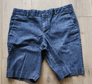 Banana Republic Bermuda Shorts Women's 2 Hampton Blue Chambray 30 x 9 Mid Rise - Picture 1 of 13