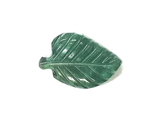 3.35ct Certified Natural Green Tourmaline Carved Leaf Gemstone - Picture 1 of 5
