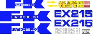 KIT ADESIVI Fiat Kobelco EX215 - LCM - LCT - WT decalcomanie - Foto 1 di 1