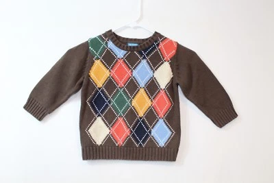 The Children's place Sweater Size 24 Mo. Brown Argyle - Image 1 of 4