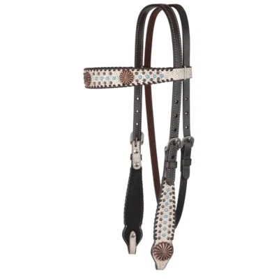 Circle Y Dakota Pinwheel  Western browband headstall - Image 1 of 4