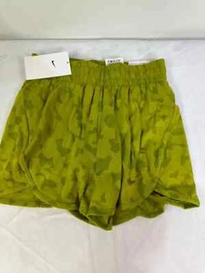 Nike Dri-FIT Breezy Big Girls High Waist Training Gym Shorts Green Size XS New - Picture 1 of 6