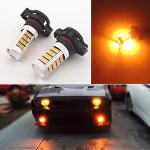 2pcs Amber 5202 5201 5200S Fog Light Lamp Daytime Running Light 92-SMD LED Bulbs - Picture 1 of 11