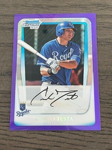 2011 Bowman Chrome Prospects Purple Refractor Carlo Testa #BCP9 Royals /700