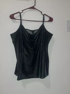 Banana Republic Factory Womens S Green Velvet/silk Spaghetti Strap Blouse Cami - Picture 1 of 10