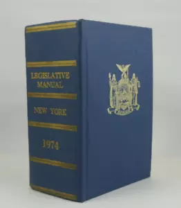 New York Manual 1974 Rare NY Government Historical Book Documents Record History - Imagen 1 de 11