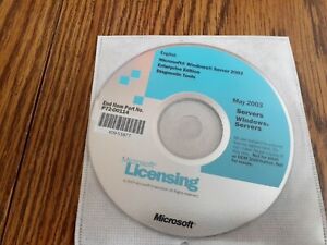 Microsoft Licensing 2003 Windows Server Enterprise Edition May 2003
