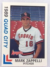 1989 Quad City Angels-Eastern League-BEST Baseball Card-Mark Zappelli