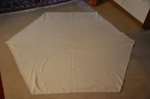 Vintage Alte Tischdecke in Sternform mit Häkelborte - Bild 1 von 6