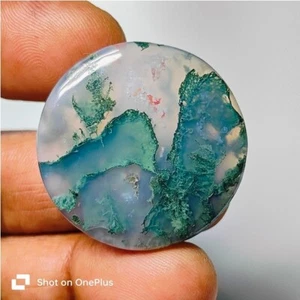 Awesome Natural Moss Agate Gemstone Cabochon Loose For Jewelry 49 Cts. ME-10634 - Picture 1 of 5