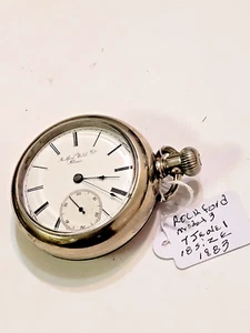 Rare 1883 Rockford Watch Co. Illinois Working Pocket Watch, Size 18 - Picture 1 of 4