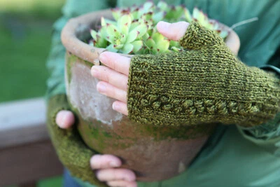 Knitting Pattern - mittens mitts gloves -ALL sizes - SPRING WARRIOR - Image 1 of 4