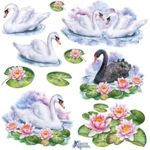 Pegatinas Cisne - Naturaleza - 1 Hoja de Pegatinas - Papelería - Álbum de Recortes - Planificador - Imagen 1 de 1