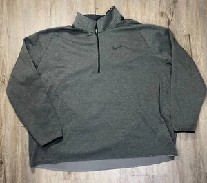 Nike Men's Dri Fit 1/4 Zip Gray 4XL Big Tall Pullover Shirt Long Sleeve Athletic - Picture 1 of 6
