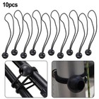 10x Flag Pole Clips Attach Windsocks Ball Bungee Cord Ties Rope Flags To Poles