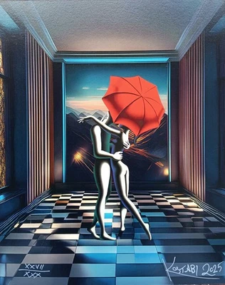 Mark Kostabi - Fine Art Giclée Auf Karton Nummeriert E Signiert - Bild 1 von 3