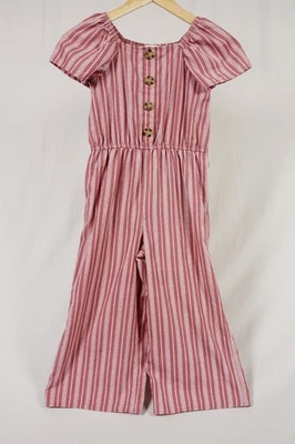 Mameluco Jersey Azul Lirio Niñas Talla 7 Rosa Polvoriento Mangas Cortas Botones Foto 1 de 4