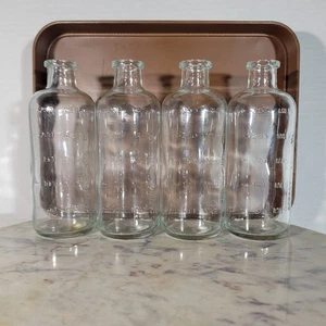 Vintage Klarglas 250 ml Laborflaschen #09 - 4 Stück - 20er bis 40er Jahre - Bild 1 von 11