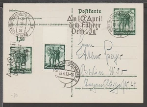 ✔️ ALEMANIA 3. Postal rara del Reich Segunda Guerra Mundial - Imagen 1 de 2
