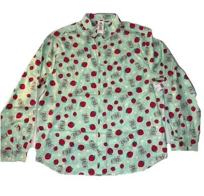 Disney Parks Pixar Toy Story Lotso Fresas Camisa Abotonada Adulto XL NUEVO Foto 1 de 4