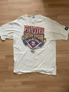 Vintage Starter Philadelphia Phillies 1993 Eastern Division Champion T Shirt L - Picture 1 of 6