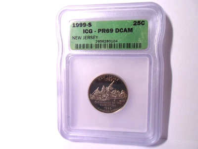 1999-S New Jersey Quarter ICG PR69DCAM  *Proof* - Image 1 of 4