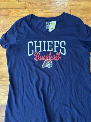 *NUEVO* MLB - PEORIA CHIEFS BÉISBOL ~ Cuello en V TALLA XL (16/18) Camiseta, Illinois Foto 1 de 3