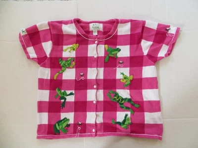 Quacker Factory Sweater Womens 3X Checkered Frog Embellished Beaded Pullover Top - Image 1 of 4