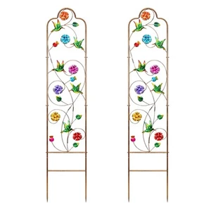2 Pack Garden Trellis for Climbing Plants Outdoor Metal Arch Trellis for Clim... - Picture 1 of 6