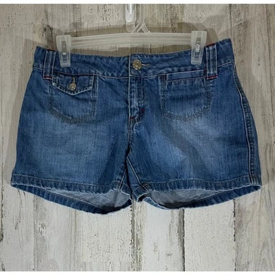 Tommy Hilfiger Jean Shorts Size 4 (30x4) Low Rise Mini Patch Pockets Vintage Y2K - Image 1 of 4