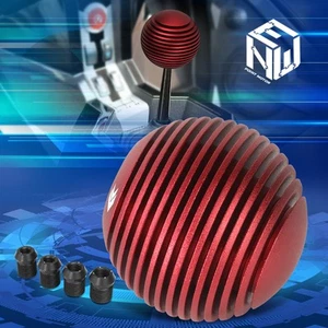 NRG SK-703RD Aluminum 50MM DIAM. Red Heat Sink Droplet Round Ball Shift Knob - Picture 1 of 5
