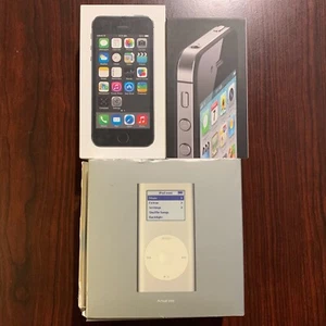 Apple iPhone 4, 5s, iPod Mini BOITES UNIQUEMENT avec manuel, écouteurs, disque - Photo 1 sur 10