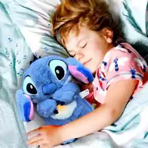 Disney Stitch Peluche Bambola con Respiro Musica Luci Migliora il Sonno Bambini - Foto 1 di 15
