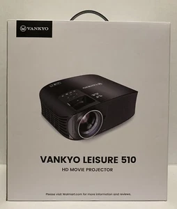 VANKYO Leisure 510 HD Projector 4200 Lux Video Projector w/ HDMI Cable Carry Bag - Picture 1 of 8