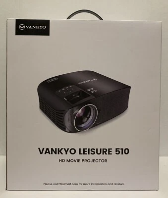 VANKYO Leisure 510 HD Projector 4200 Lux Video Projector w/ HDMI Cable Carry Bag - Image 1 of 4