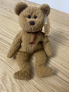 Ty 1993 Beanie Baby im Ruhestand - "Curly" Bär (braune Nase)! MWMT! Plüschtier! - Bild 1 von 3