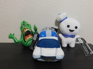 Lot Of 3 Ghostbusters Plush Toy Factory 8" With Tags (Ecto-1/Stay puff/Slimer) - Picture 1 of 11