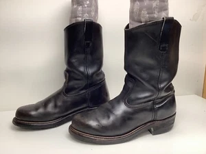 BOTAS NEGRAS DE TRABAJO H.H HALL PUNTERA DE ACERO DE COLECCIÓN PARA HOMBRE TALLA 10.5 D - Imagen 1 de 12