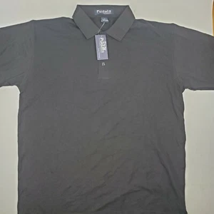 Pudala Uniforms Black Collared Polo Short Sleeve Shirt Size XL New With Tags - Picture 1 of 7