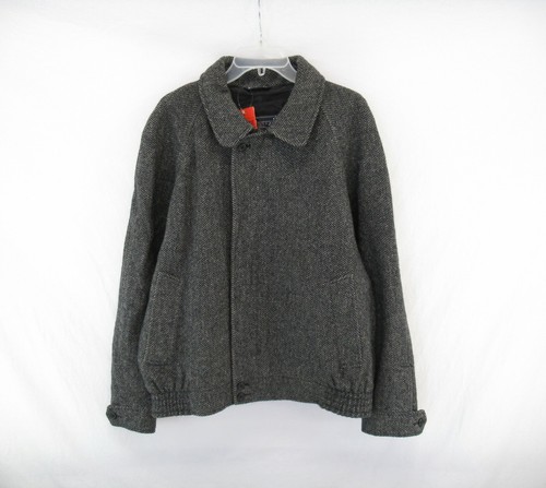 Bomber Burberry of London uomo 100% lana tweed full zip taglia XL #VIN311