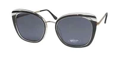 New Bebe Women's Sunglasses with Soft Case - BBOP1001 001 - Black / Clear / Grey Foto 1 de 4