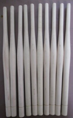 Maple Wood Chair Spindles -Turned Unfinished 10 @ 12" NOS - Image 1 of 2