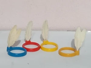 PLAYMOBIL X4 CORONAS PLUMAS INDIAS INDIA CAZADOR GUERRERO JEFE INDIO INDIOS - Imagen 1 de 1