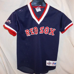 vtg Boston Red Sox Majestic Mesh Stitched Pullover Jersey Youth Medium - Picture 1 of 3