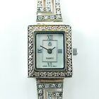 Ladies Sterling Silver 925 Hallmarked Quartz Greek Key Cubic Zirconia Wristwatch