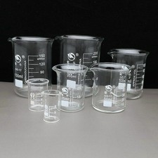 Glass Beaker Lab Borosilicate Set Measuring Glassware Cup Laboratory Equipment