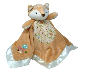 DOUGLAS BABY Lil Snugglers Orange Fox Lovey Mushrooms Woodland Satin Trim NWT - Picture 1 of 6